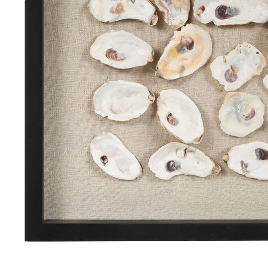 Cream Shell Wall Décor with Black Frame